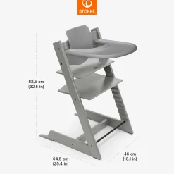 Set Tripp Trapp® Storm Grey mit Baby Set und Tablett