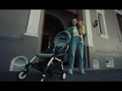 Set YOYO³ Gestell Black mit 0+ Neugeborenen-Set Aqua