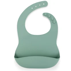 Silikon Lätzchen Ash Green