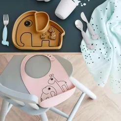 Silikon Lätzchen Deer Friends Puder