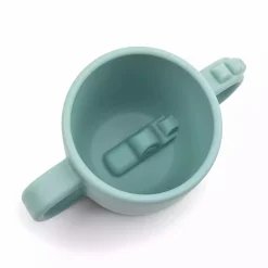 Silikon-Becher Peekaboo Croco Blau