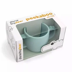Silikon-Becher Peekaboo Croco Blau
