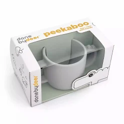 Silikon-Becher Peekaboo Croco Grau