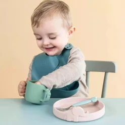 Silikon-Becher Peekaboo Croco Grün