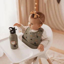 Silikon-Lätzchen Löwe Olive