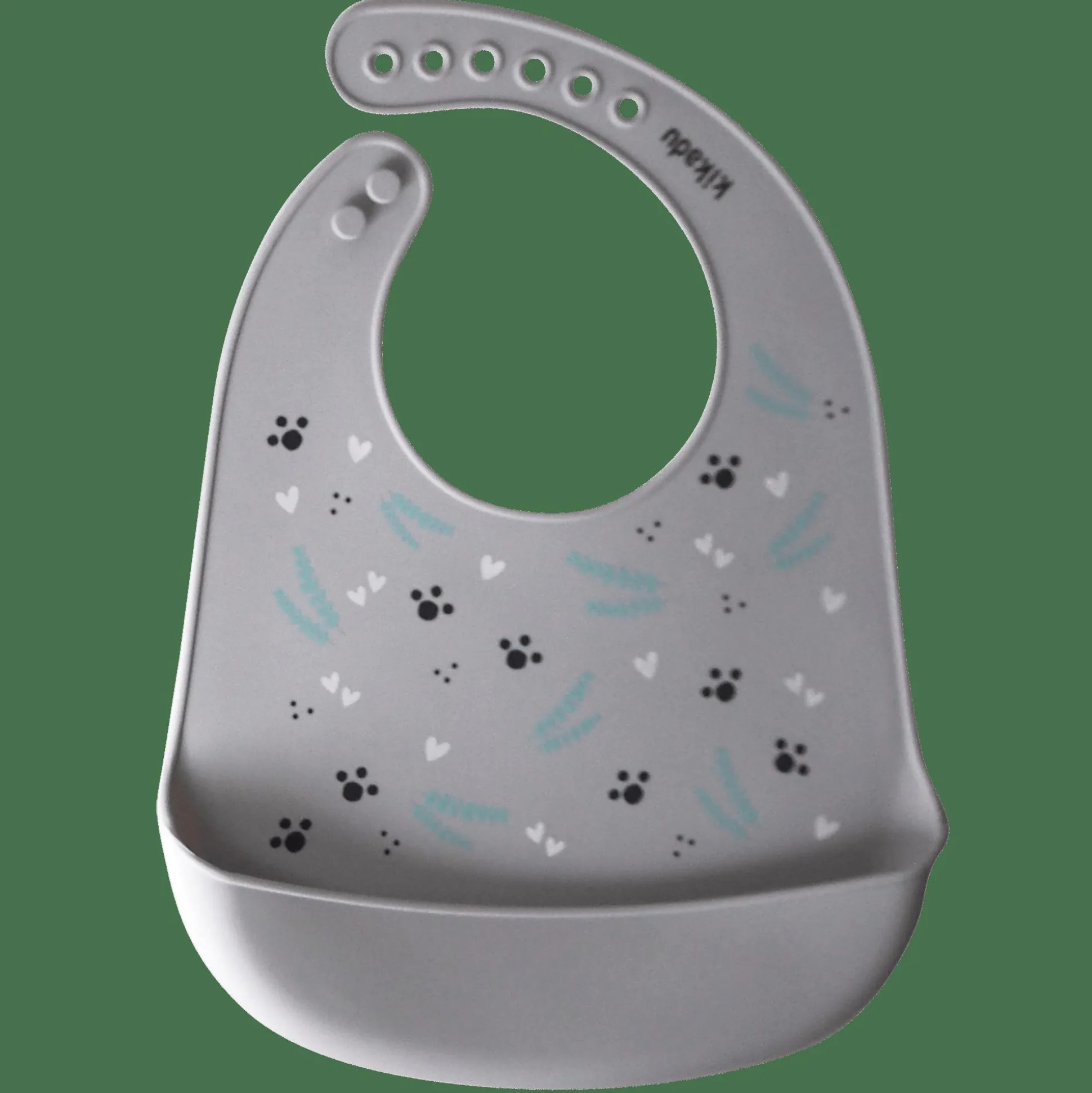 Silikon-Lätzchen Panda Grau