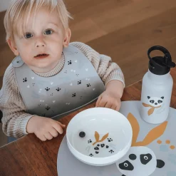 Silikon-Platzset Panda Silbergrau