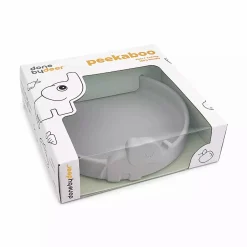 Silikon-Teller Peekaboo Elphee Grau