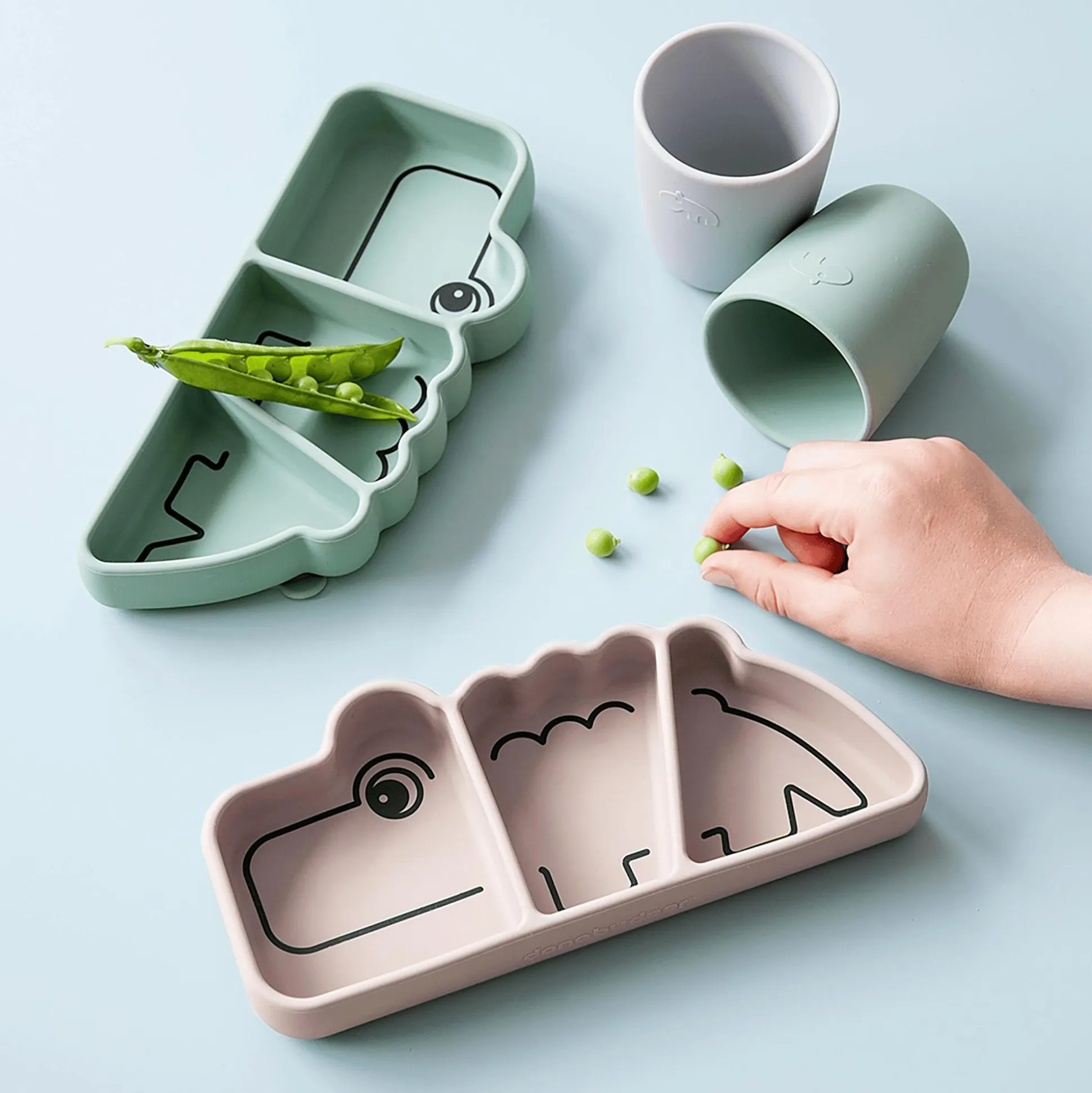 Silikonteller Stick & Stay Croco