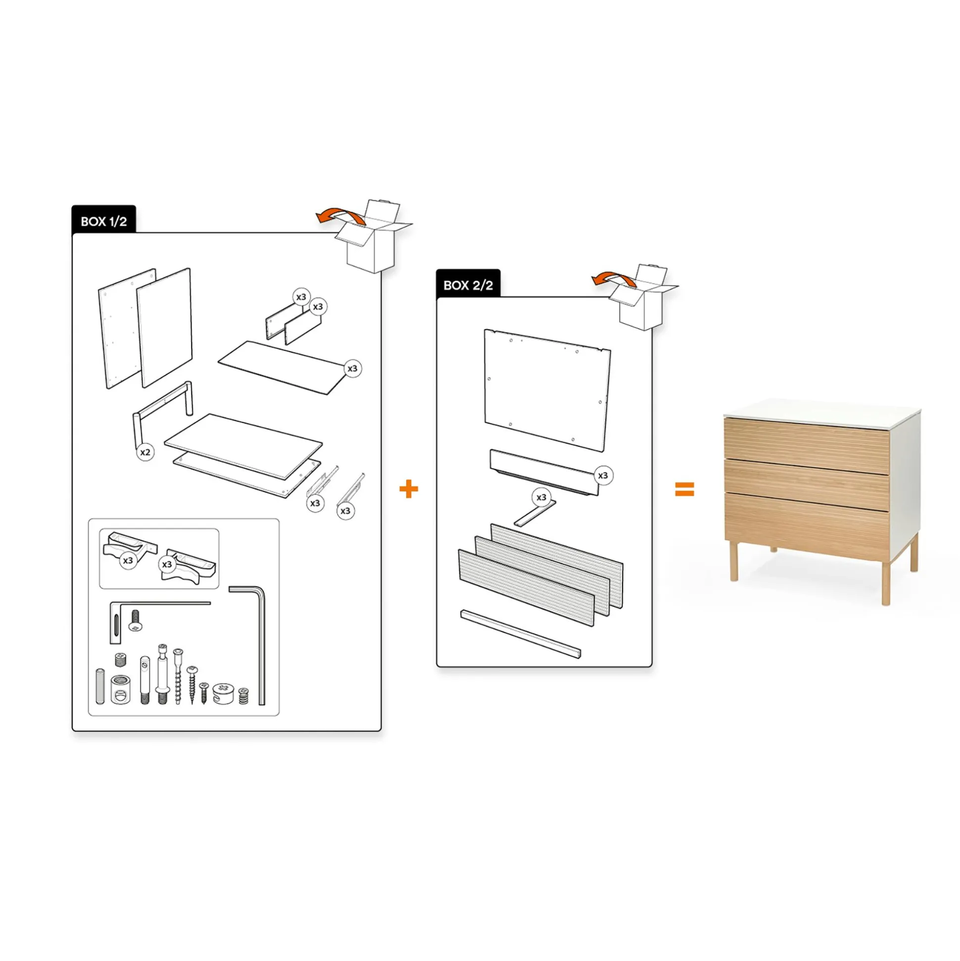Sleepi™ Kommode Natural Teil 1 von 2