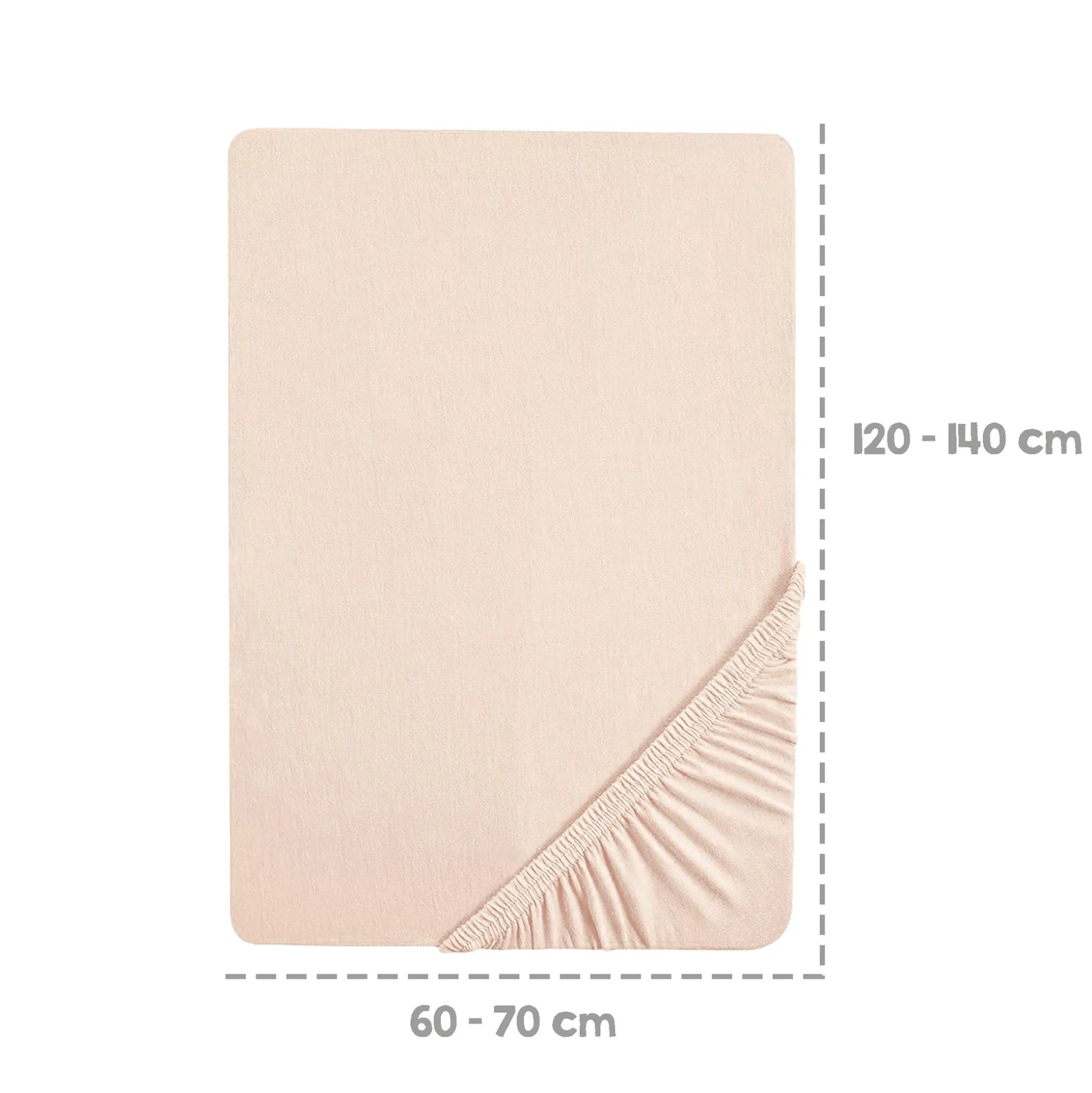 Spannbettlaken Frosty Almond 70 x 140 cm