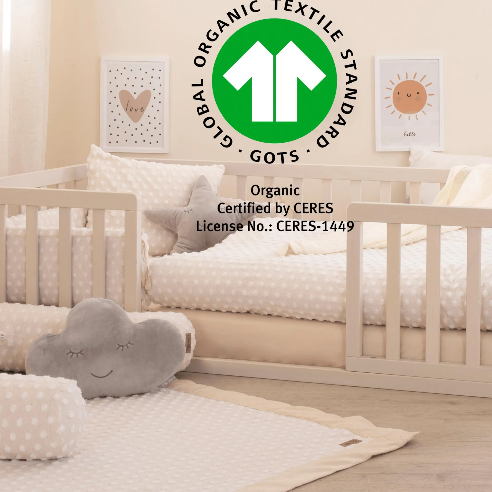 Spannbettlaken Frosty Almond 70 x 140 cm