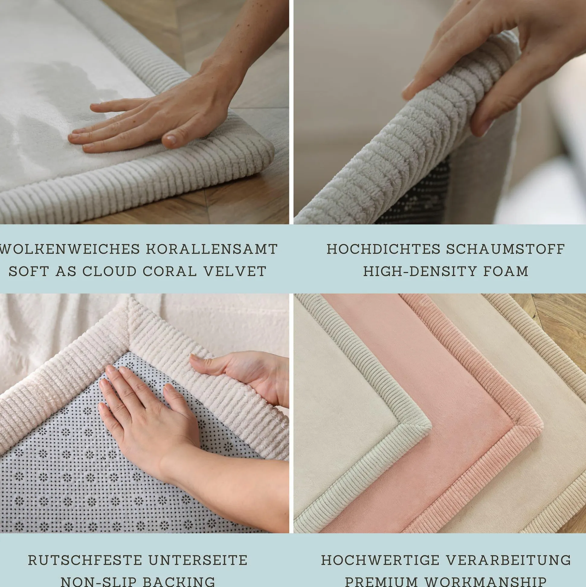 Spielteppich Cloud Soft Mint 200 x 150 cm