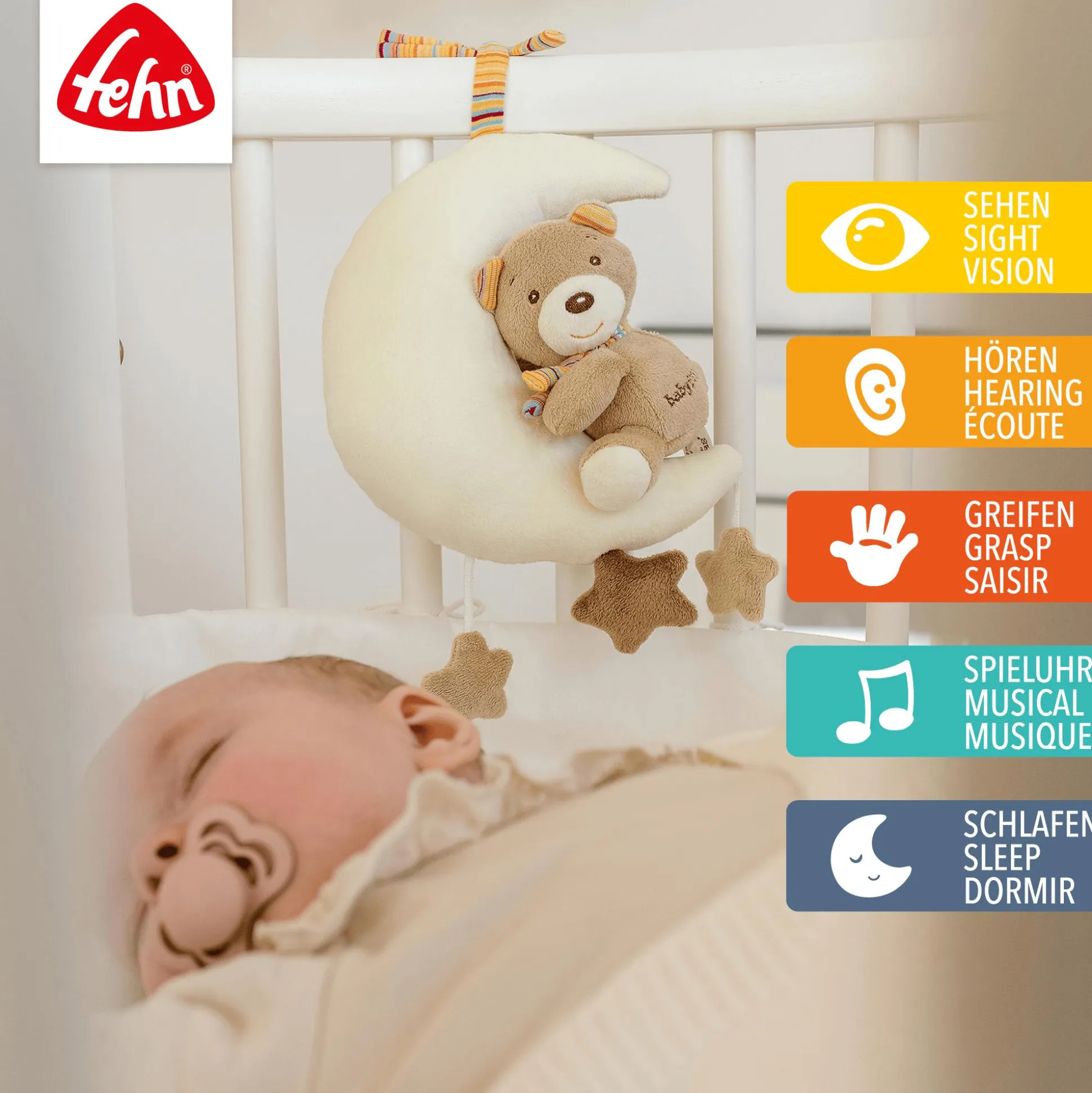 Spieluhr Teddy im Mond