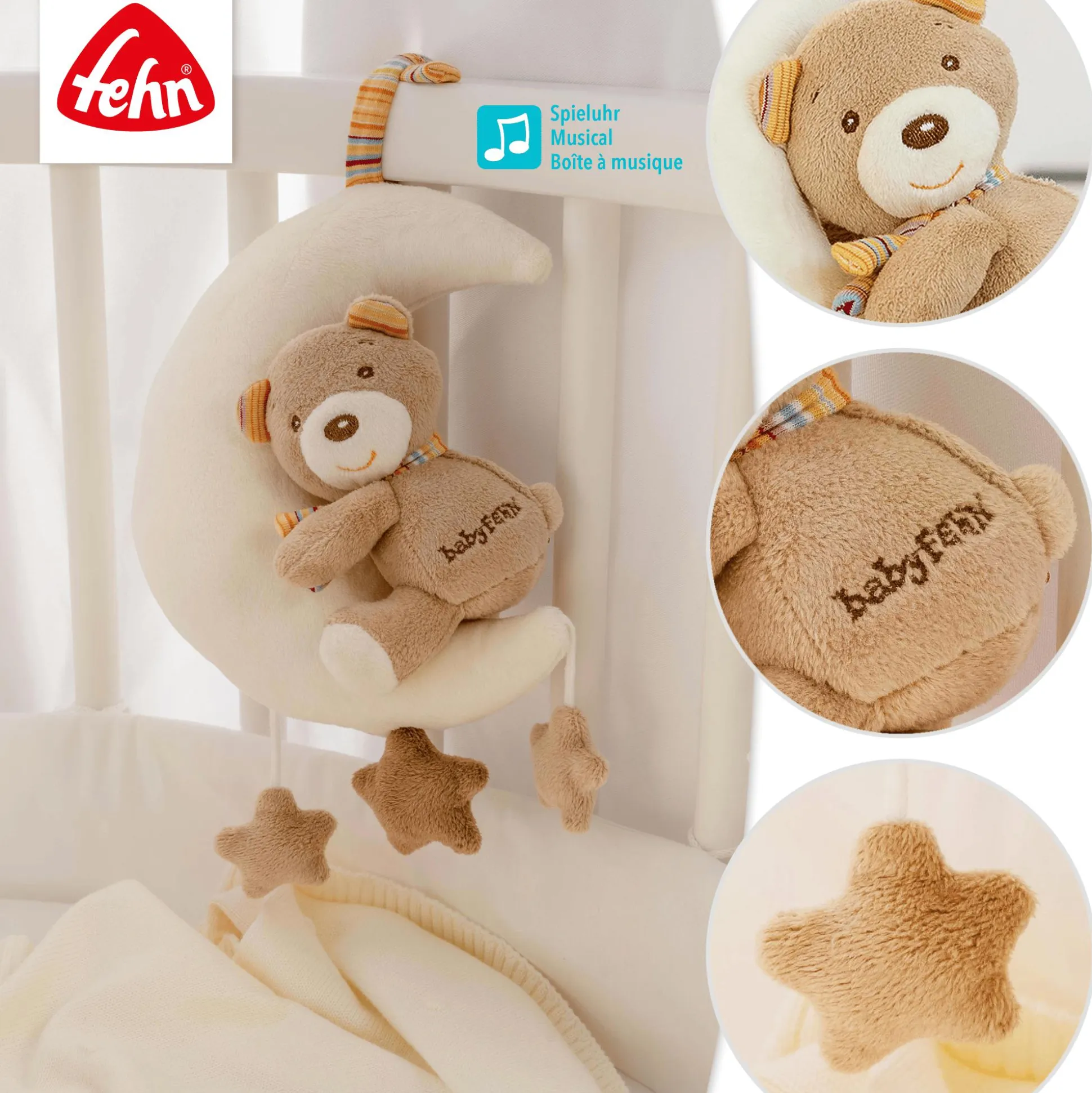 Spieluhr Teddy im Mond