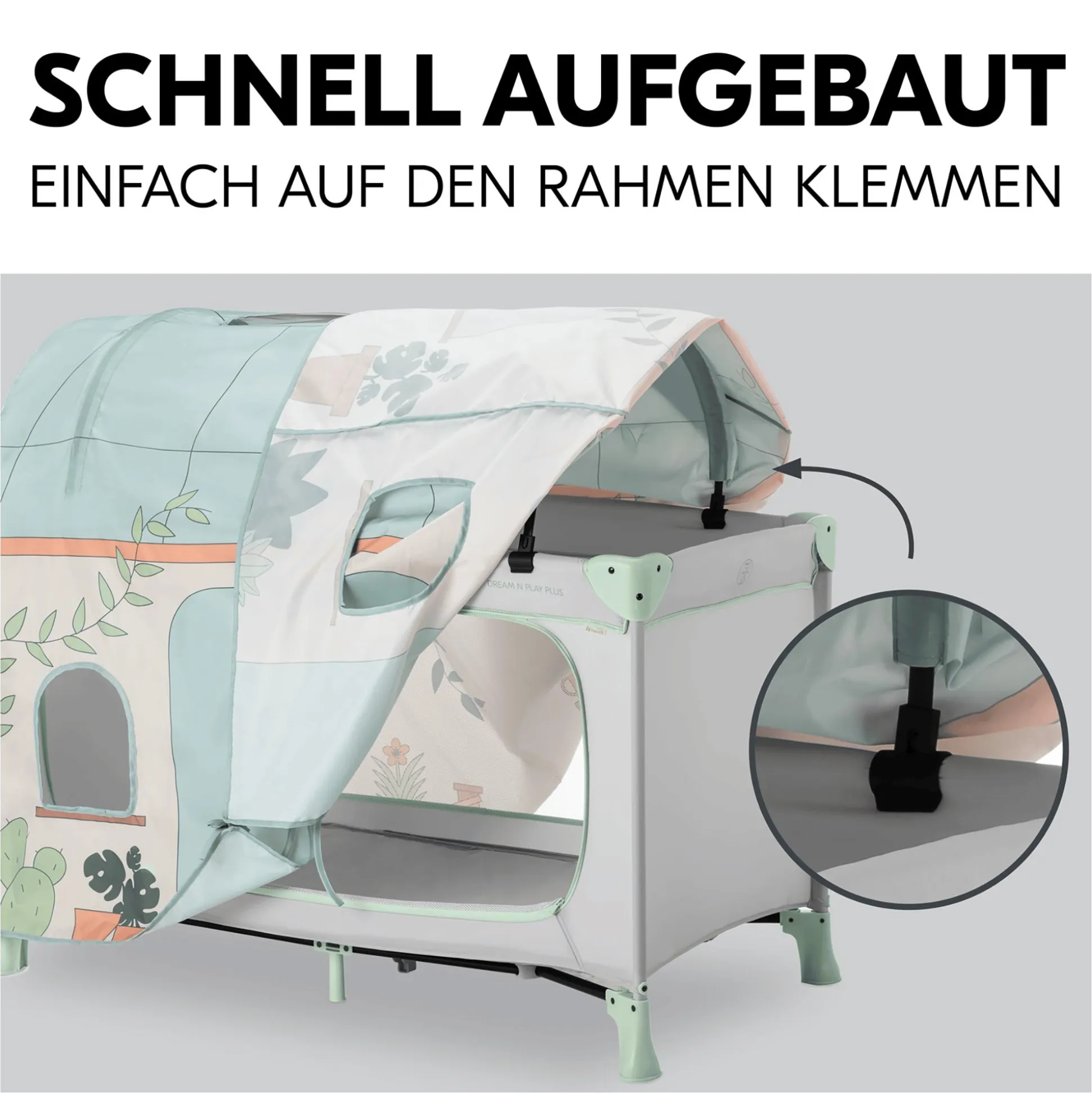 Spielzelt für Reisebett Plants