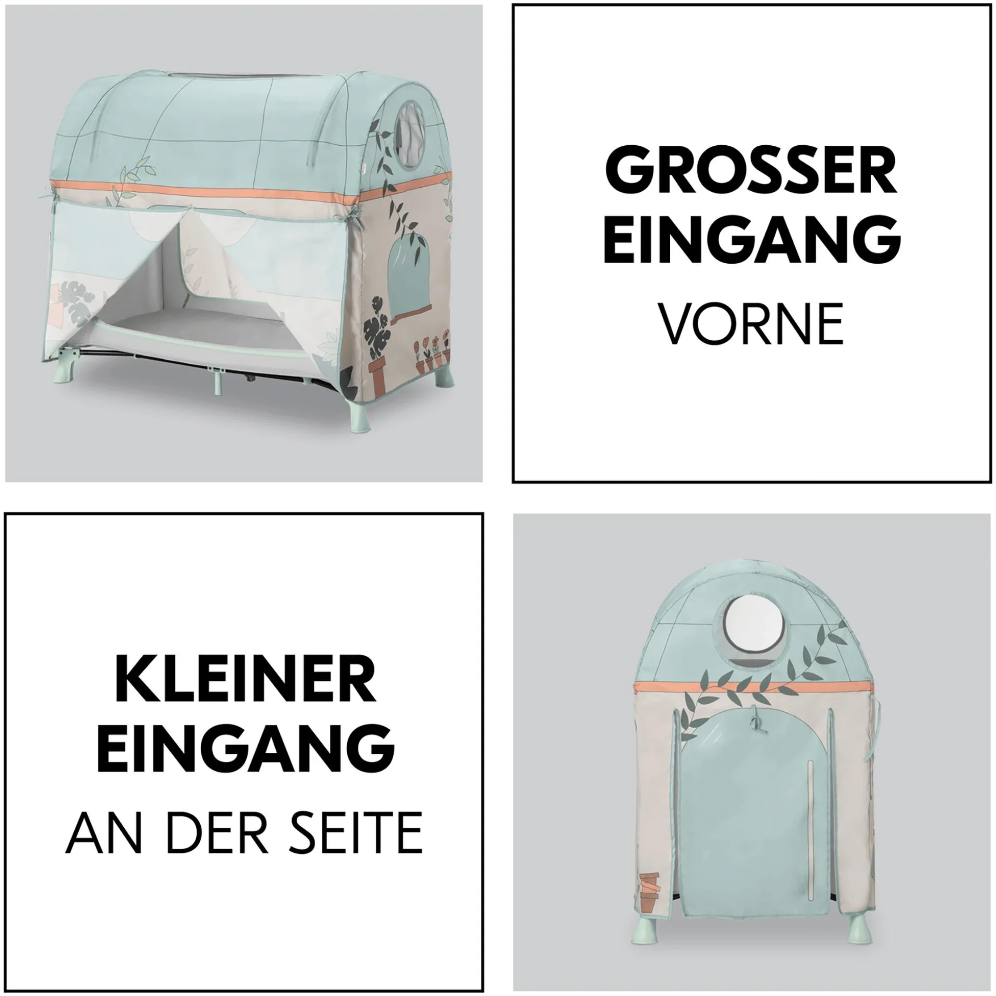 Spielzelt für Reisebett Plants