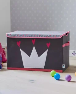 Spielzeugtruhe mit Krone