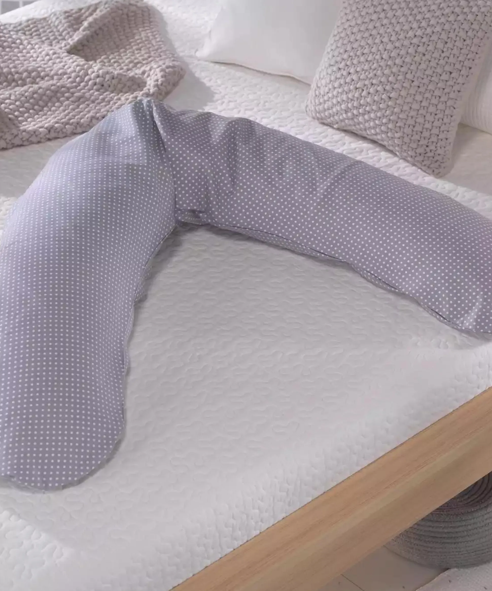 Stillkissen Original Punkte grau
