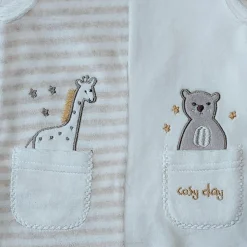 Strampler-Set Bär und Giraffe