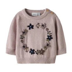 Strickpullover Blumenkranz