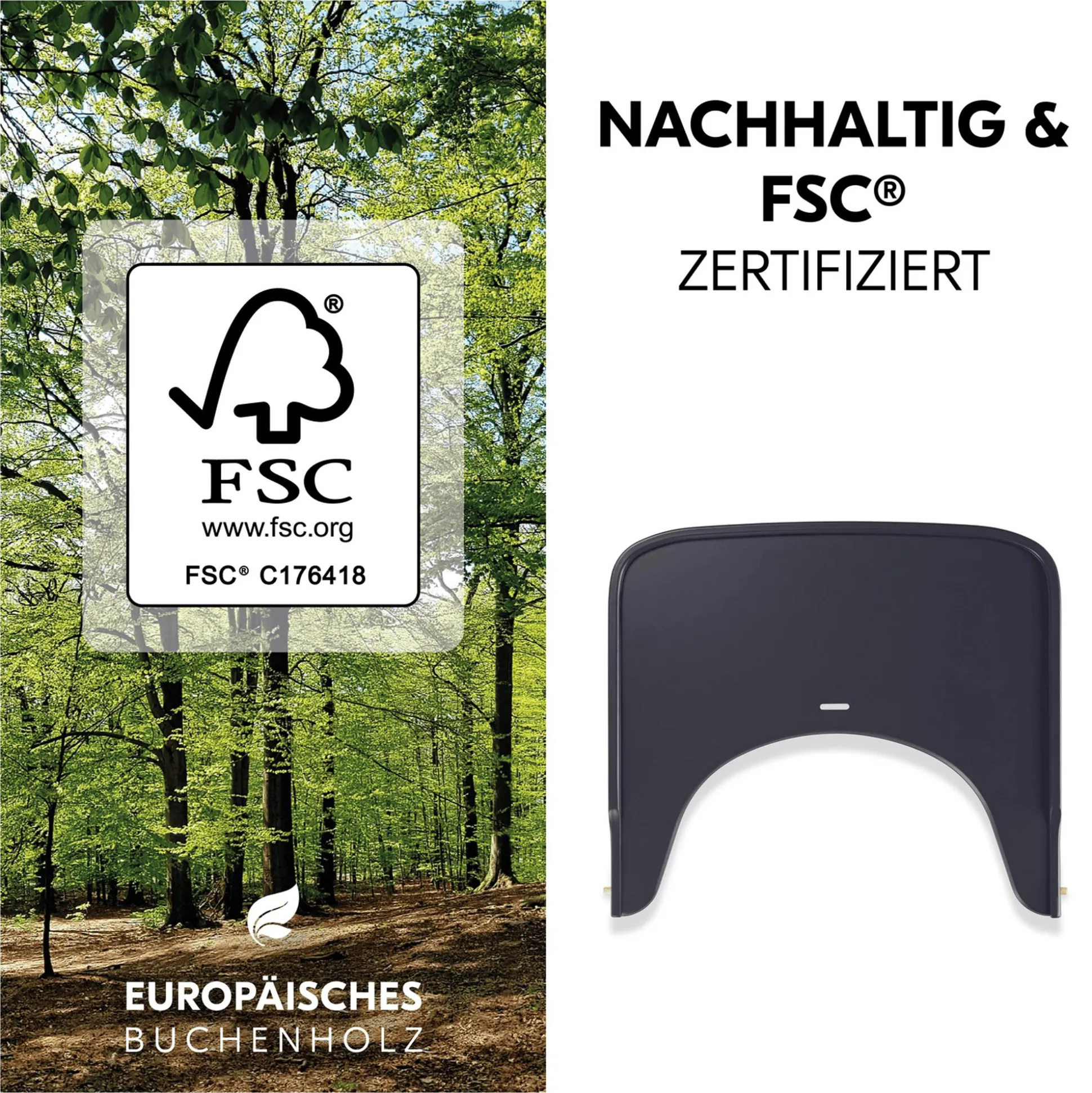 Tablett Alpha Dark Grey