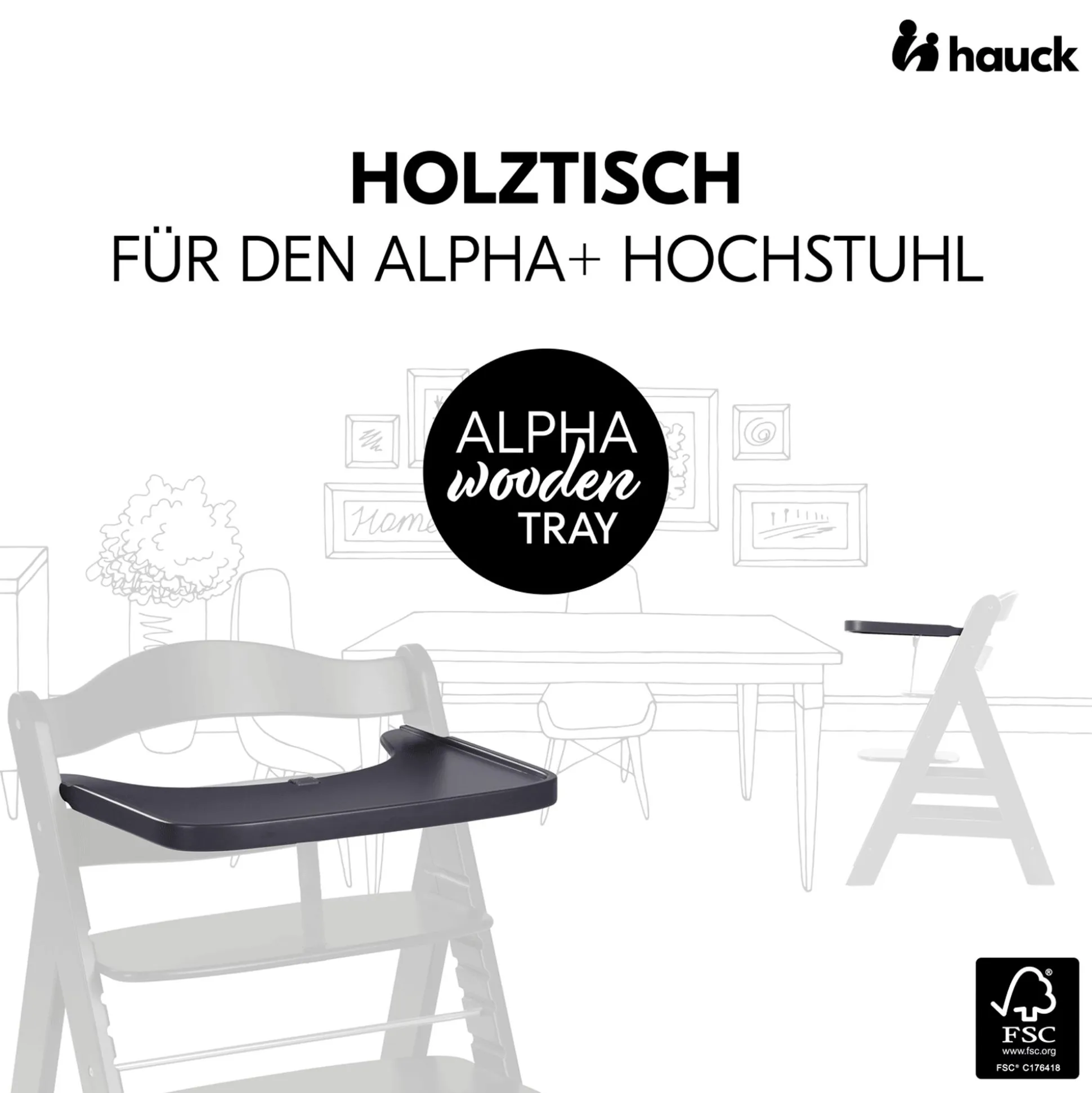 Tablett Alpha Dark Grey