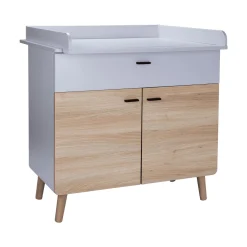 3-teiliges Babyzimmer-Set Lovis mit Kommodenfüßen 88 cm für die schmale Wickelkommode