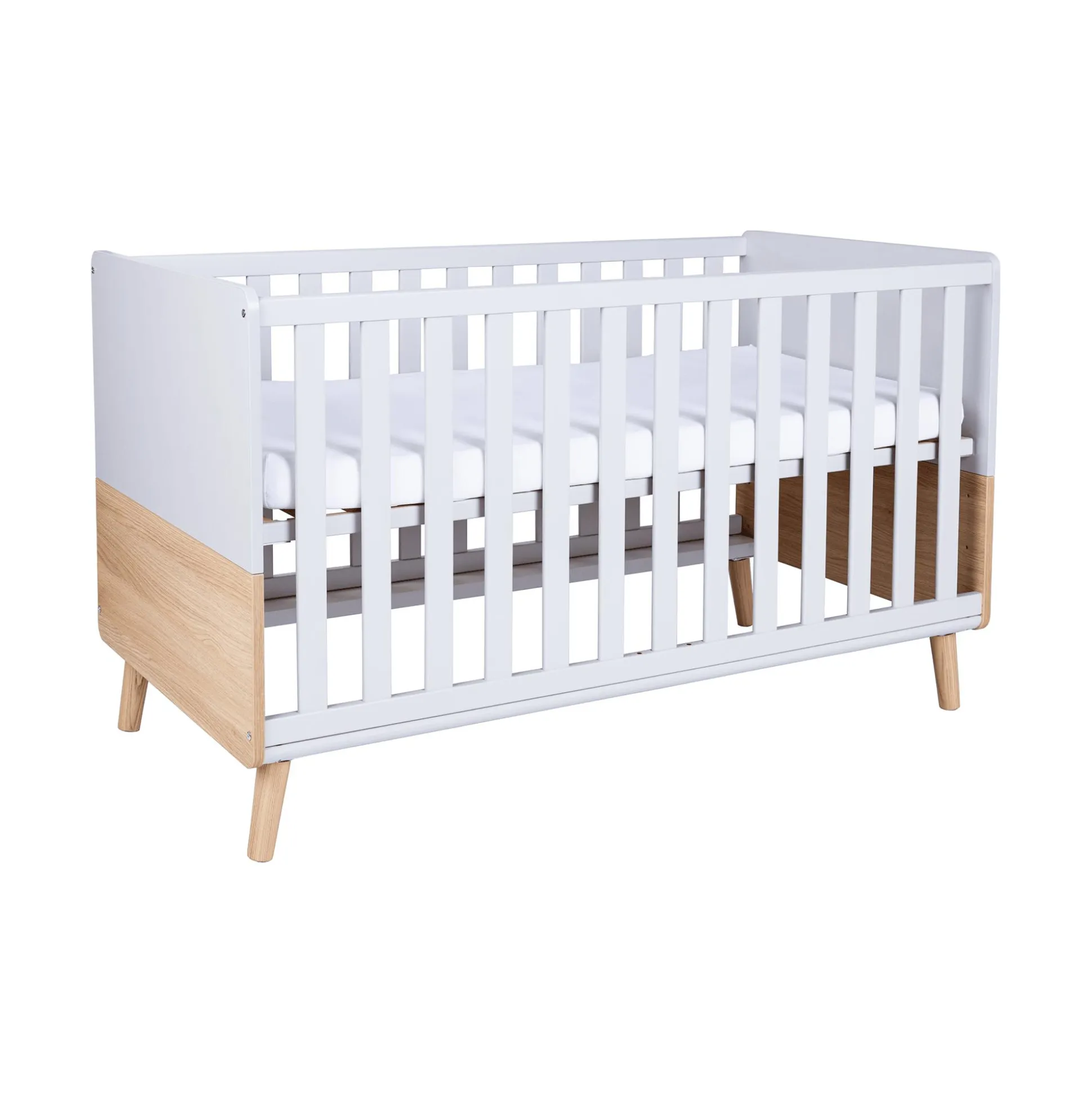 2-teiliges Spar-Set Babyzimmer Lovis mit Kommodenfüßen 92 cm für die breite Wickelkommode