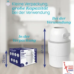 Teleskop Windeleimer Odour Off White