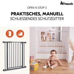 Tür- & Treppenschutzgitter Open N Stop 2 Dark Grey 75-80 cm