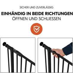 Tür- & Treppenschutzgitter Open N Stop 2 Black 75-80 cm