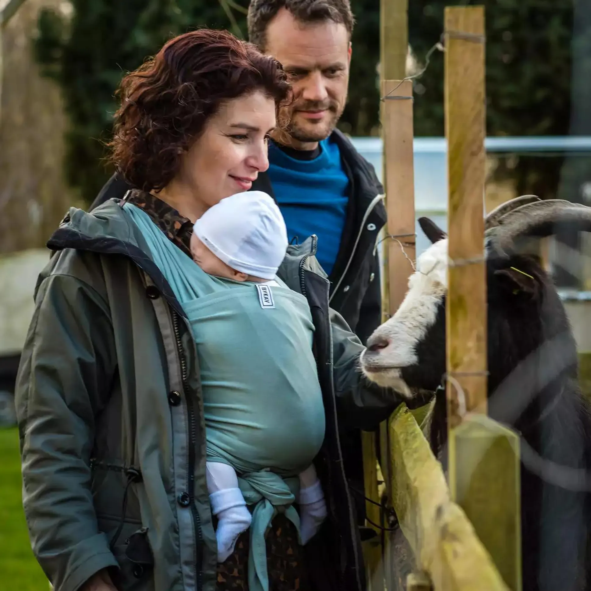 Tragetuch Stretchy Wrap Minty Grey