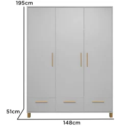 3-türiger Kleiderschrank Olivia