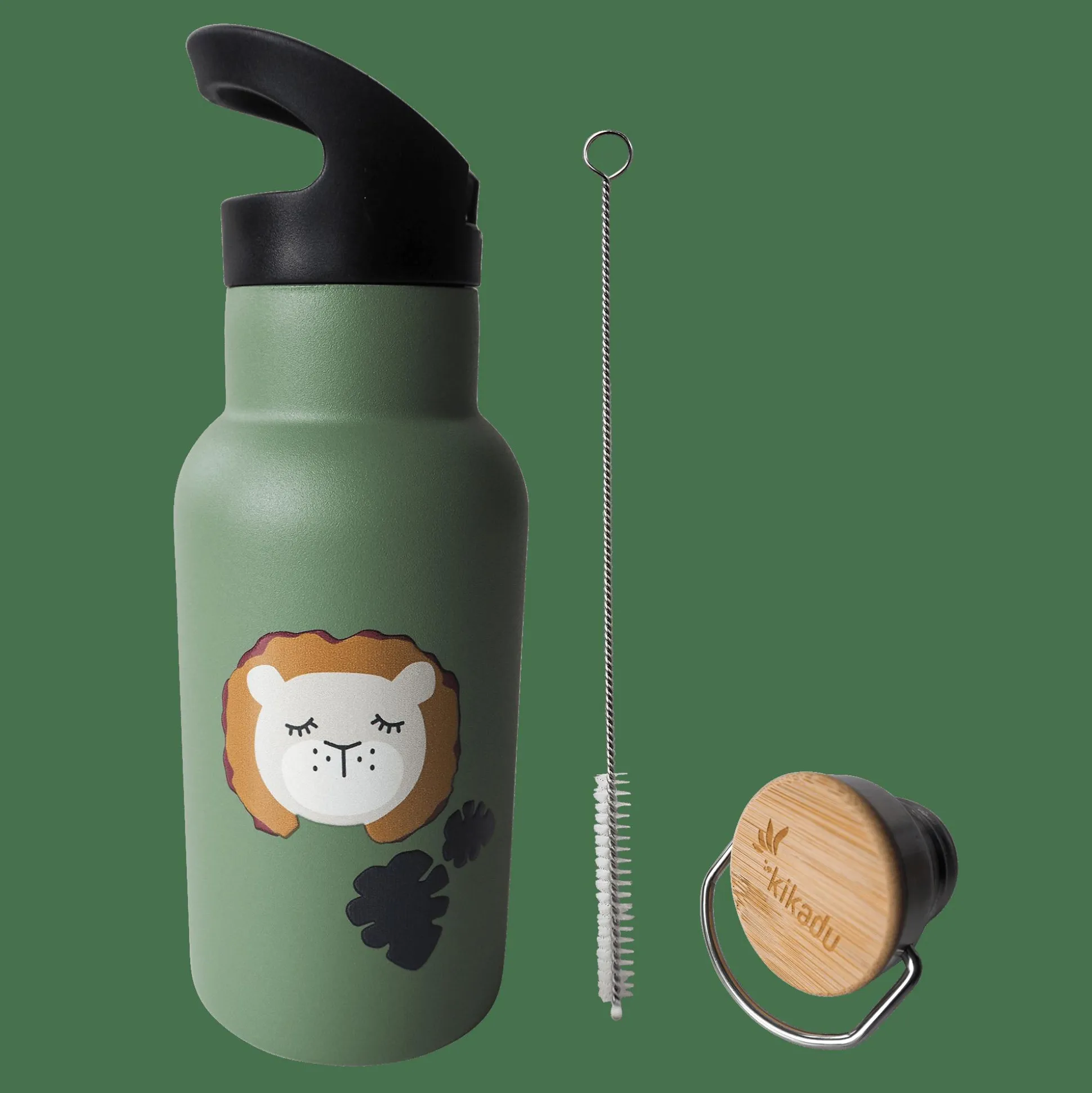 Trinkflasche Löwe Olive