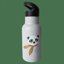Trinkflasche Panda Grau