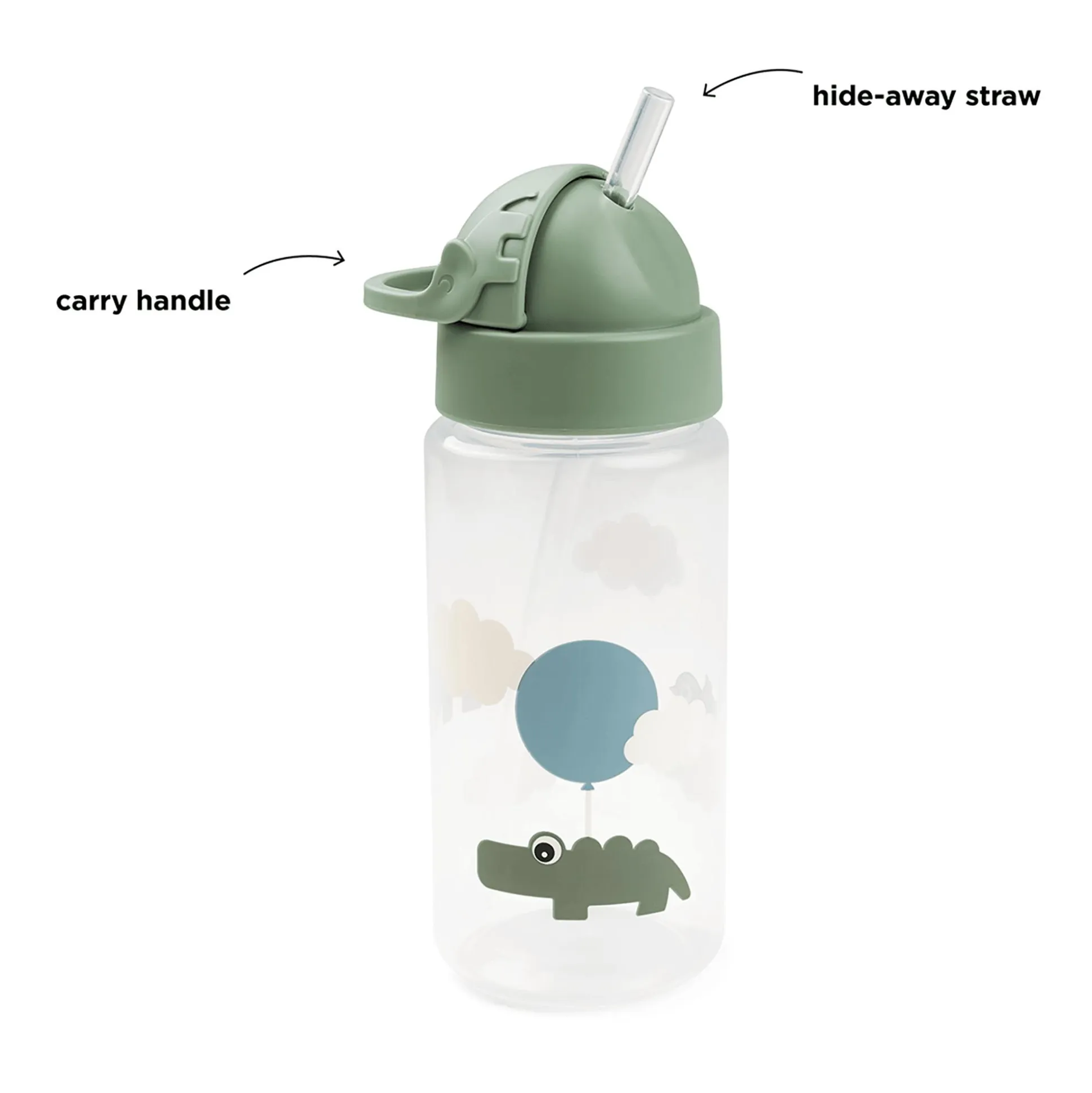 Trinkflsche Green Happy Clouds