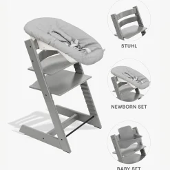 Trio Set Tripp Trapp® Buche Storm Grey