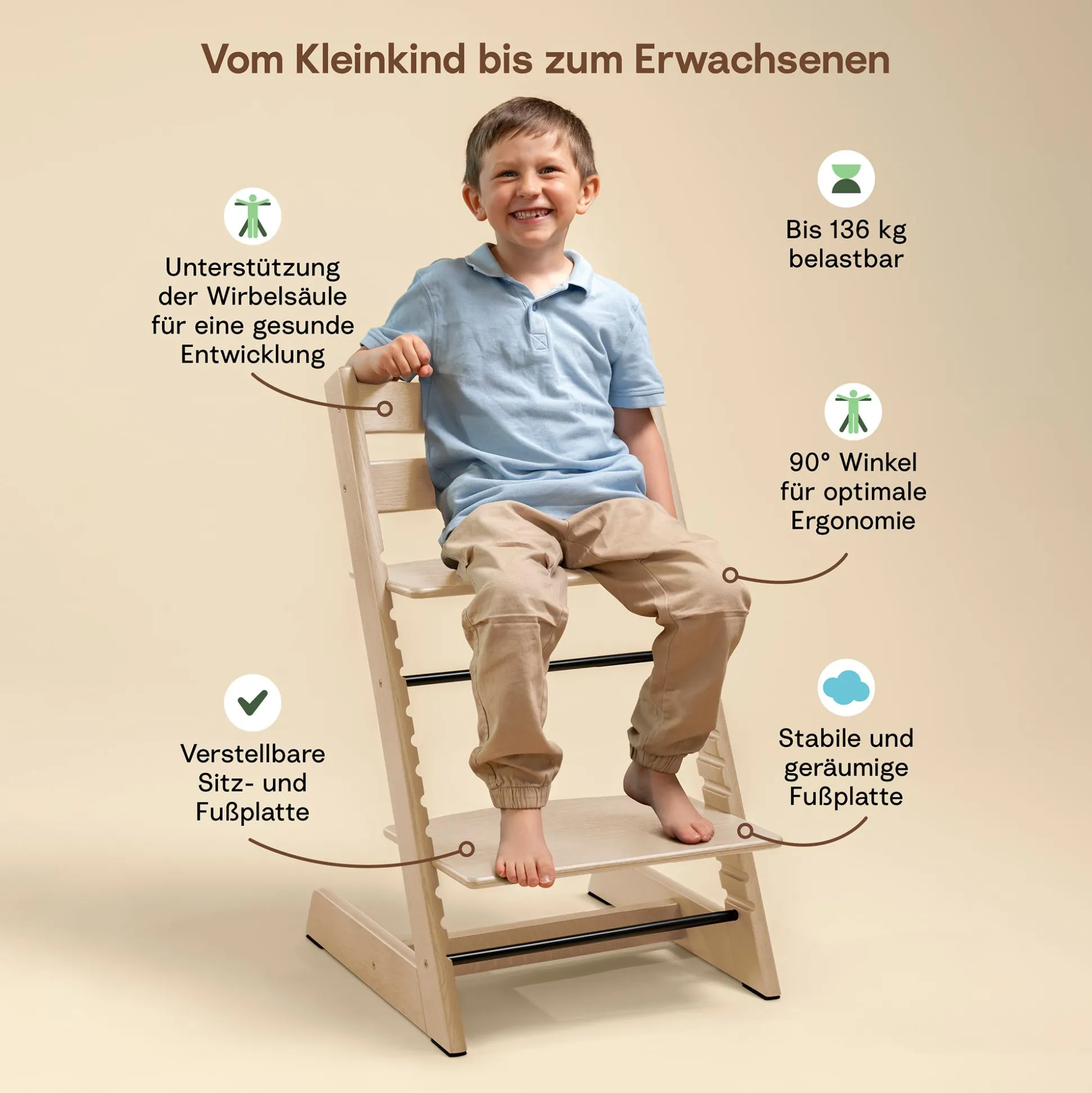 Trio Set Tripp Trapp® Buche Storm Grey