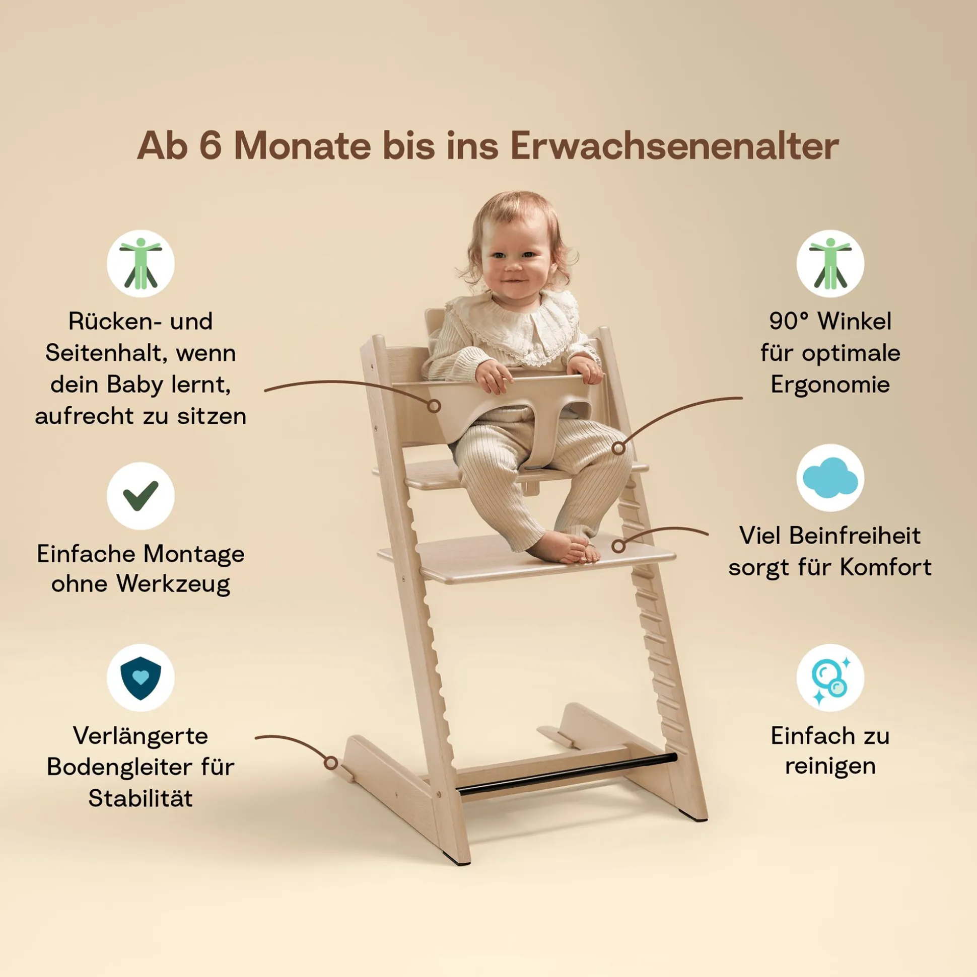 Trio Set Tripp Trapp® Buche Storm Grey