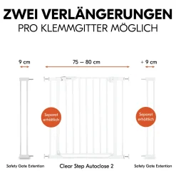 Universal Verlängerung 9 cm weiß für hauck Schutzgitter