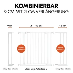Universal Verlängerung 9 cm weiß für hauck Schutzgitter