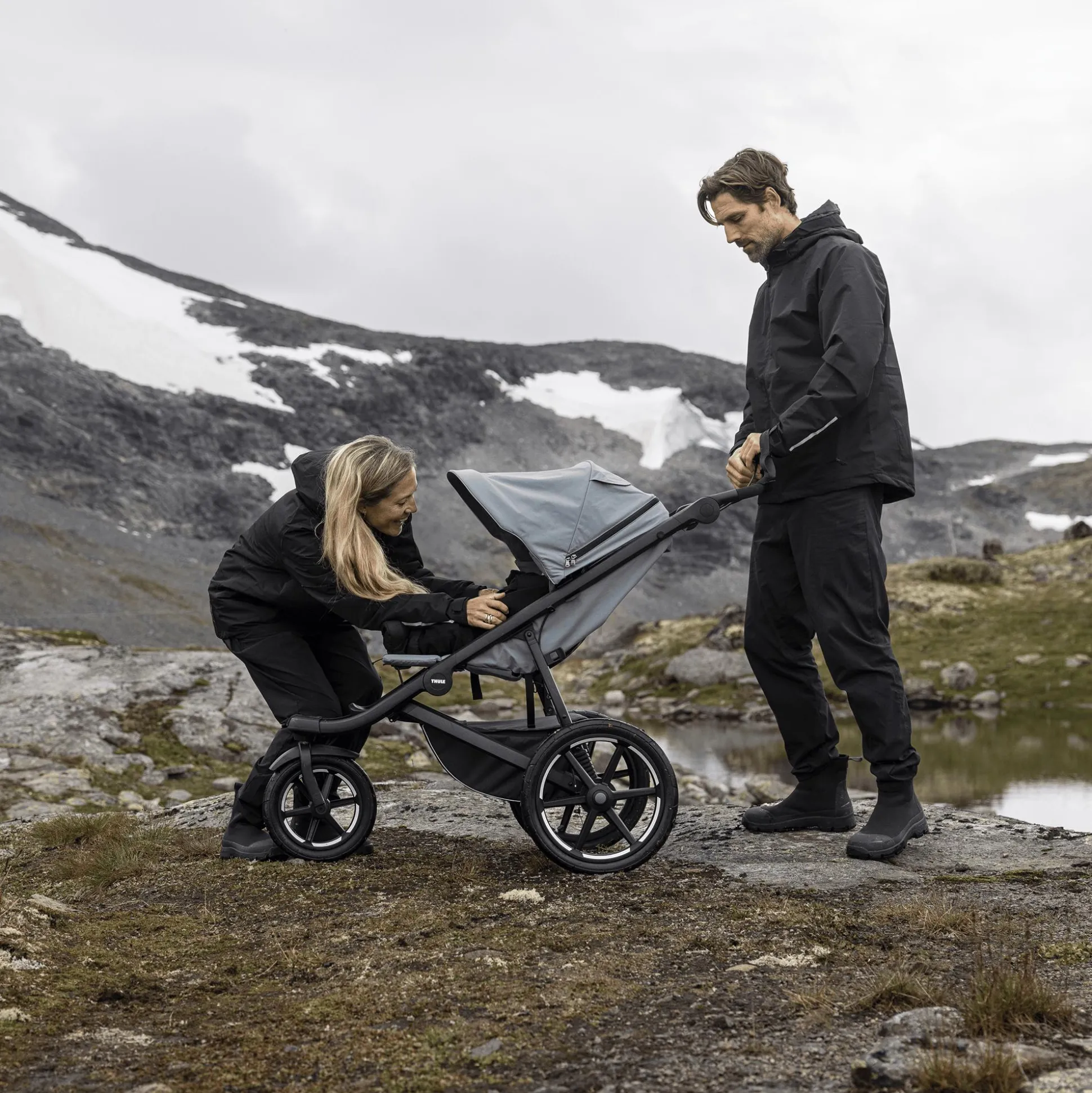 Urban Glide 3 Set Mid Blue mit Babyschale Maple