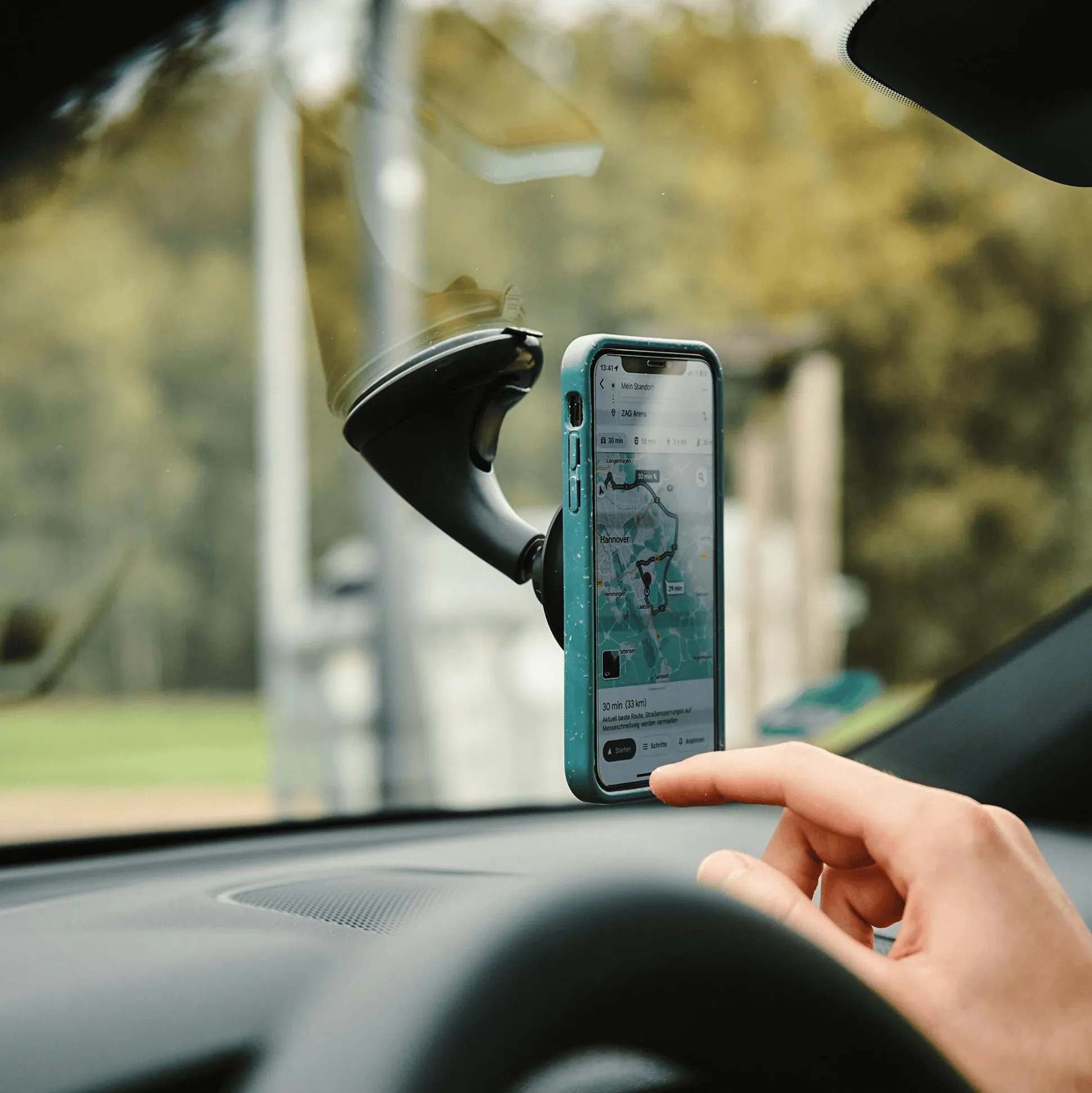 vakuum-magnetischer Smartphone-Halter für die Windschutzscheibe