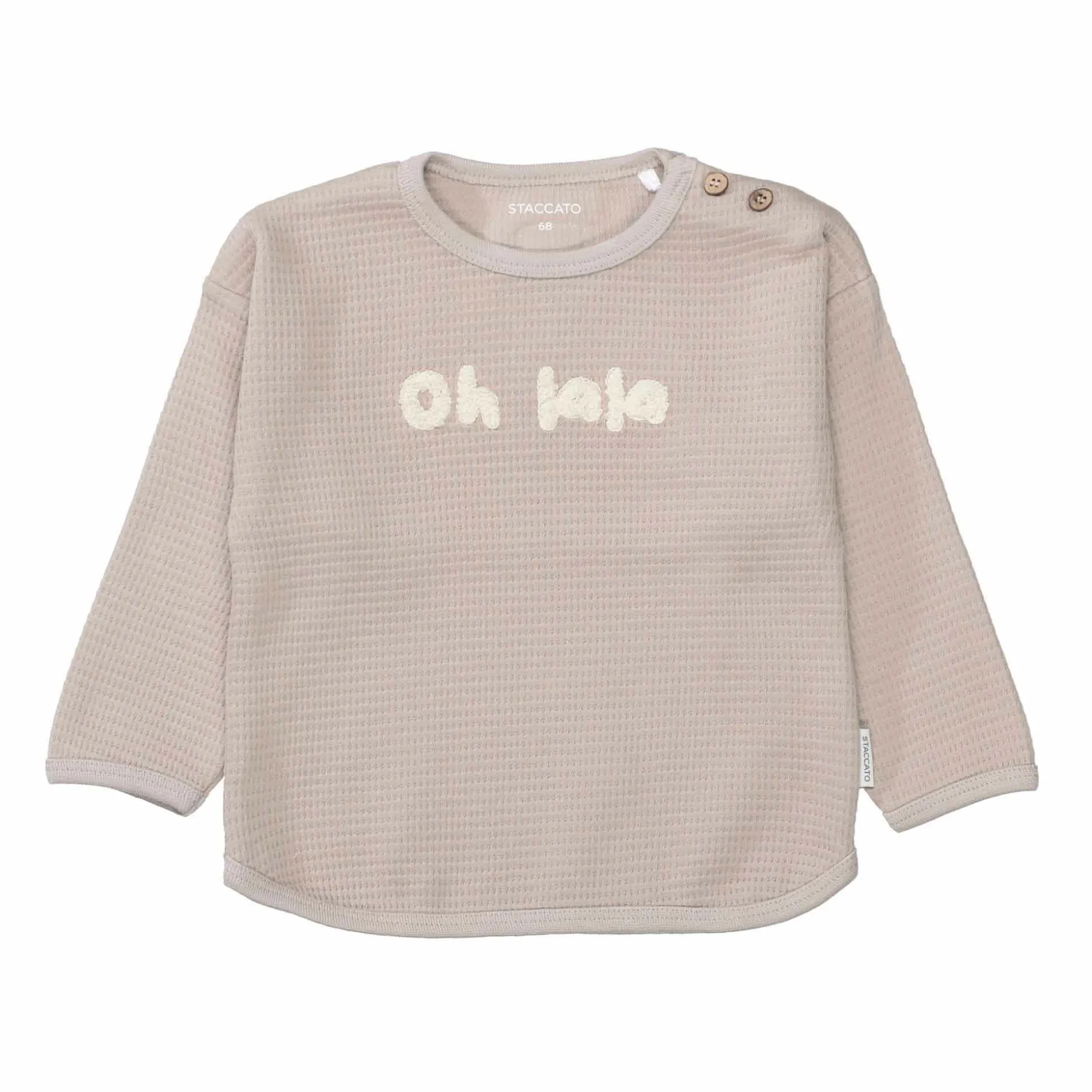 Waffelpiqué-Shirt Oh lala