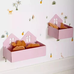 Wandregal & Box Haus Rosa