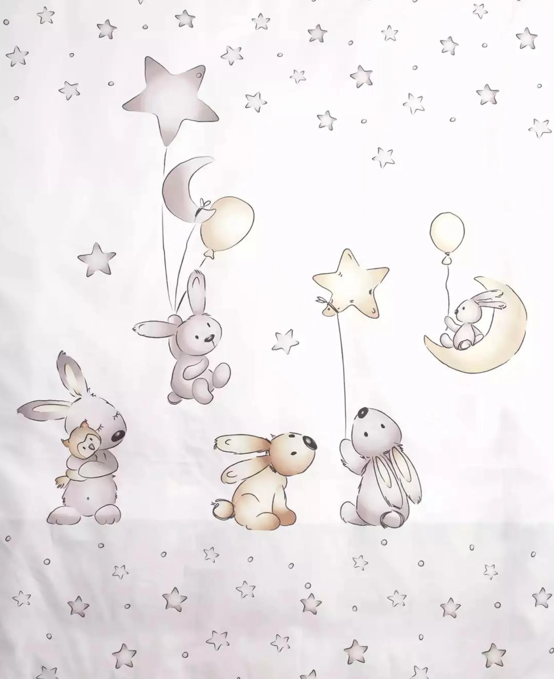 Wickelauflage Softy Hase mit Balloons