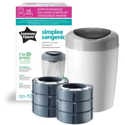 Windeleimer Simplee Sangenic mit 6 Nachfüllkassetten