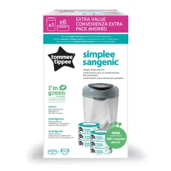 Windeleimer Simplee Sangenic mit 6 Nachfüllkassetten