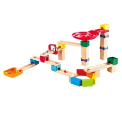 Zweispurige Murmelbahn mit Domino